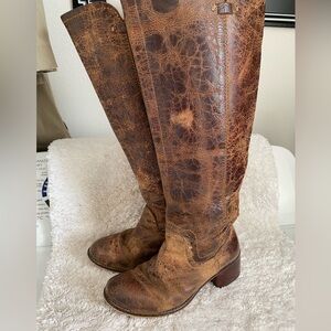 Dina Tru tall distressed leather boots
